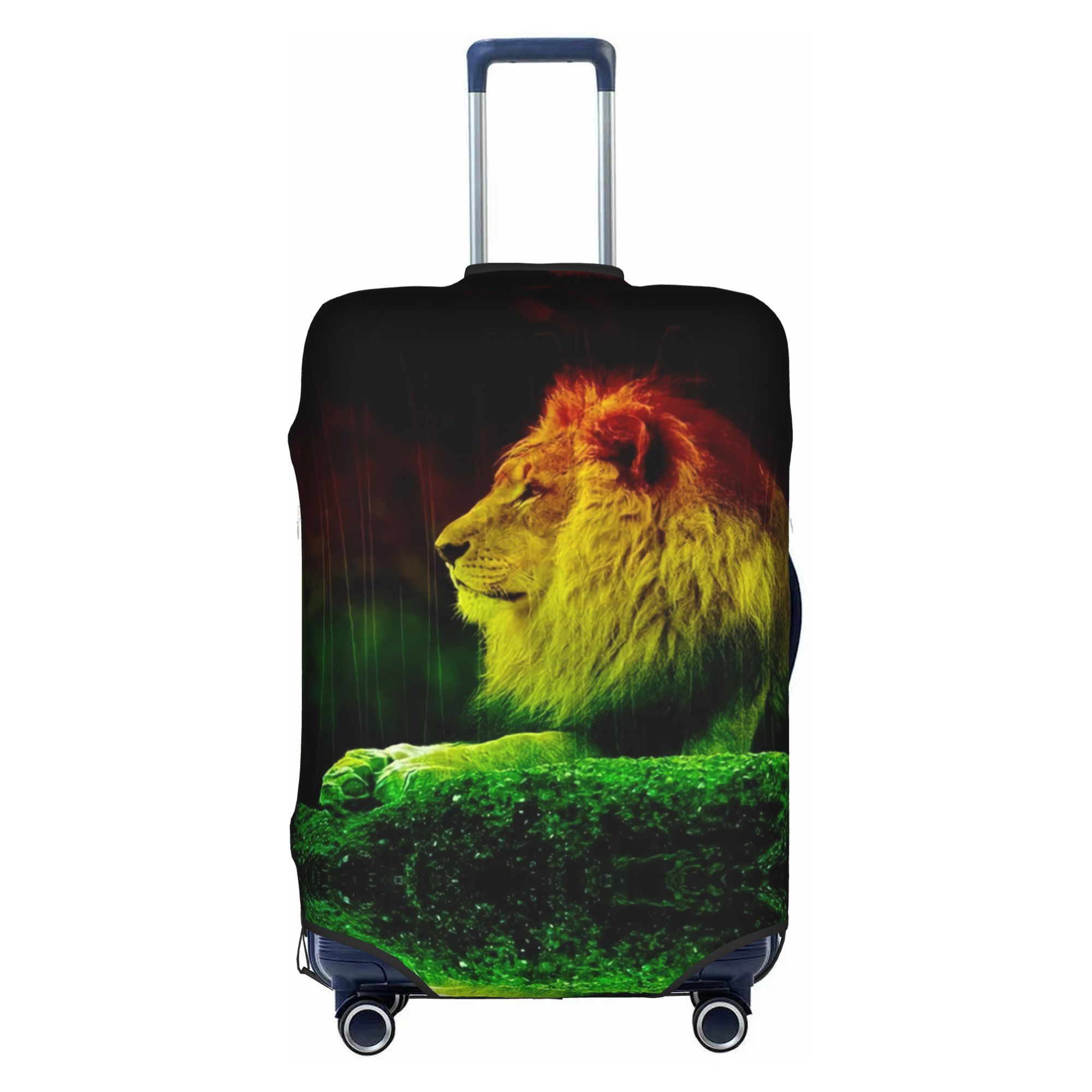 Travel Accessories For Jamaica - ジャマイカ ラスタファリアン レゲエ ラスタ ライオン スーツケースカバー