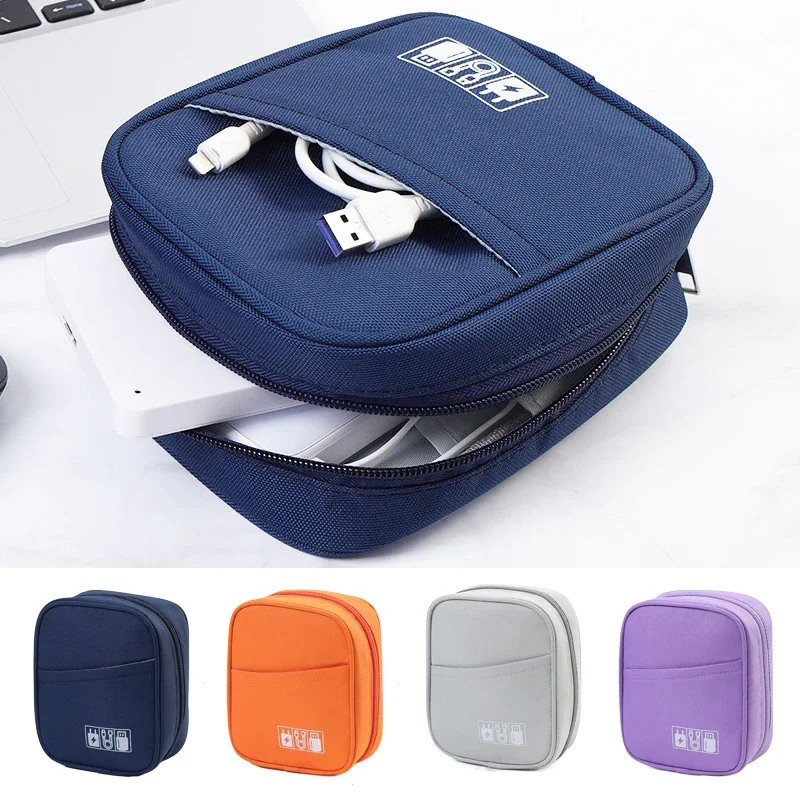 Cable Organizer Travel - 防水トラベルデータケーブルオーガナイザーバッグ、USBパワーバンクイヤホン収納ケース、ポータブルデジタルアクセサリー、新品