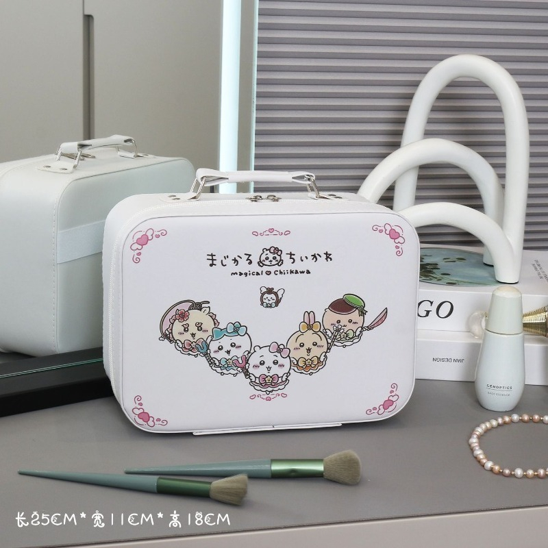 Travel Accessories For Japan Trip - アニメちいかわうさぎ化粧品バッグポータブルスキンケアメイクアップトイレタリーオーガナイザー旅行出張かわいい絶妙な女性向け