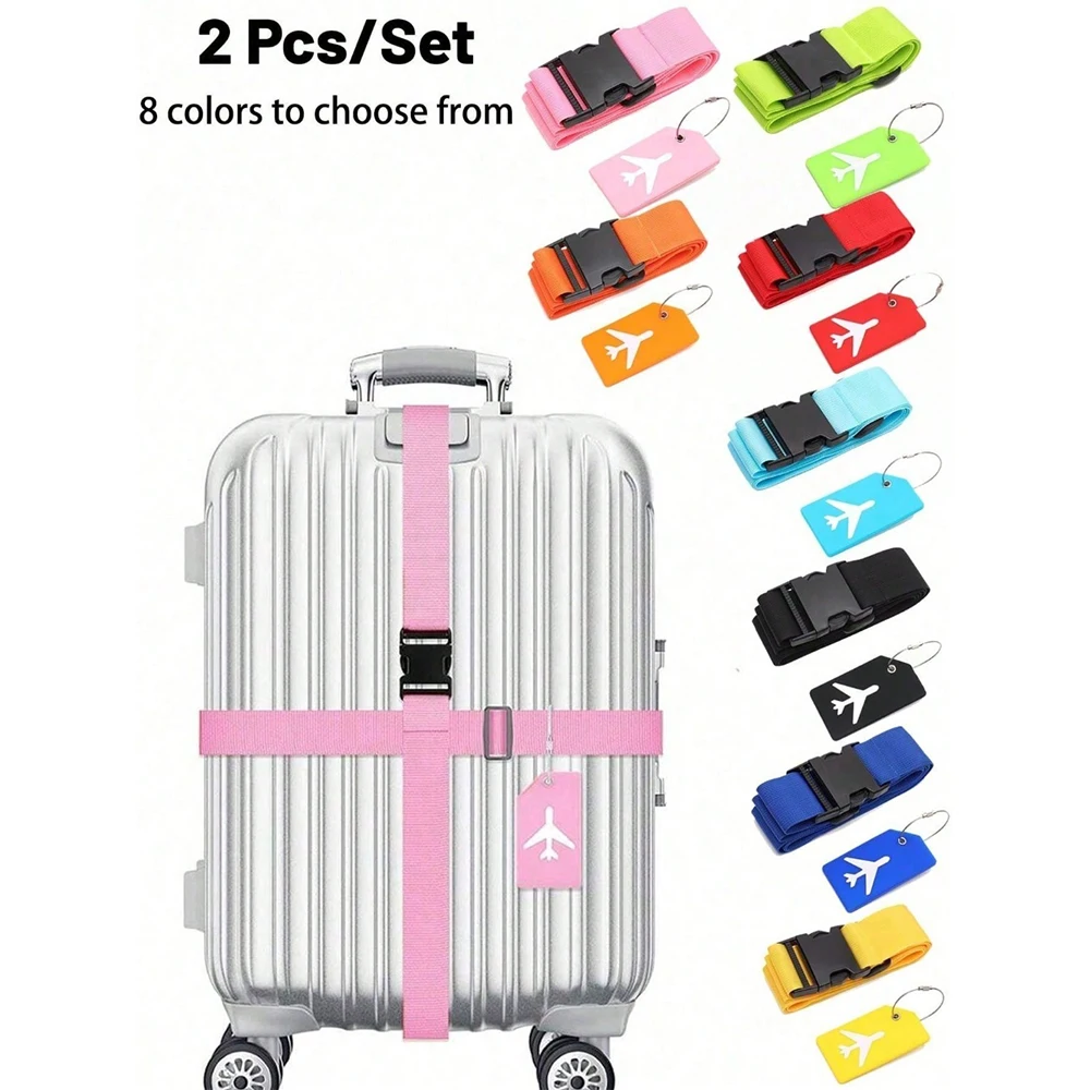 Travel Accessories Sale - 荷物ストラップセット 荷物タグ付き 複数の色の荷物ストラップ さまざまなタイプの荷物に適しています 旅行に適しています