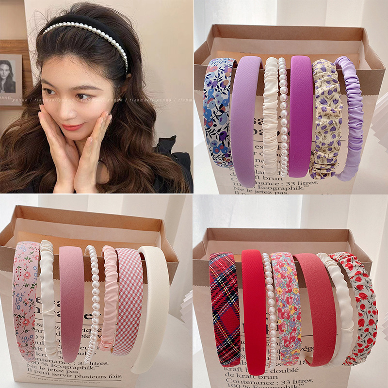 Travel Accessories Sale - 5/7 個セットファッション女性布ヘアバンド頭飾りヘッドバンド女の子ヘアバンドヘアフープ女性のヘアアクセサリー帽子