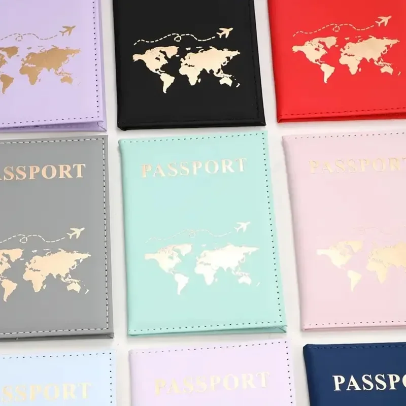 Travel Accessories Pouch For Men - パスポート防水カバーバッグ女性男性 Pu Leathaer ファッション旅行パスポートホルダーケース ID 名刺プロテクターポーチ