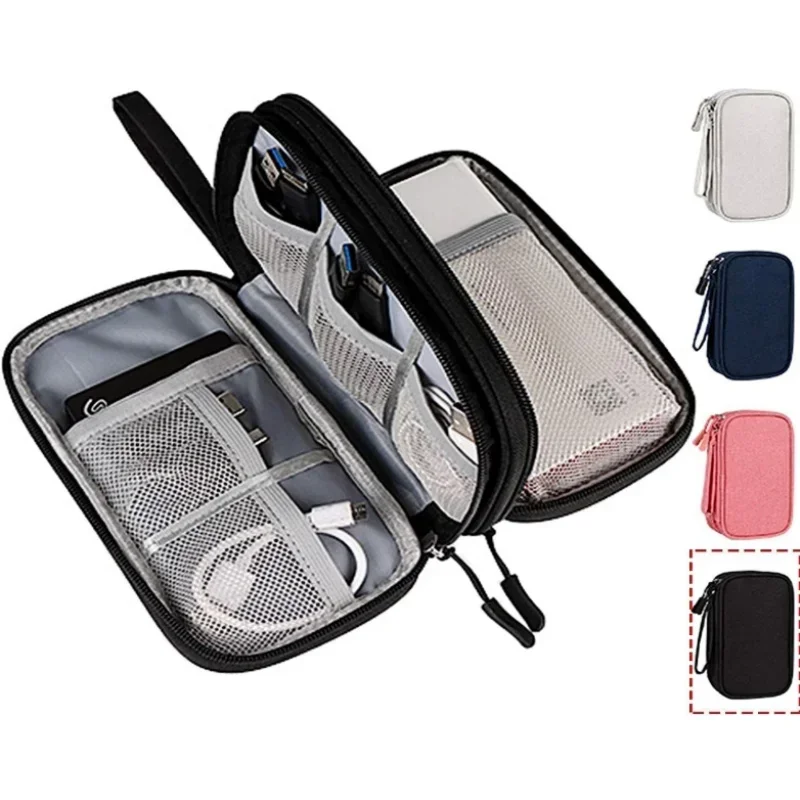 Cable Organizer Travel - トラベルケーブルバッグ ポータブルデジタル収納ポーチ 充電器 データケーブル USBバッグ オーガナイザー