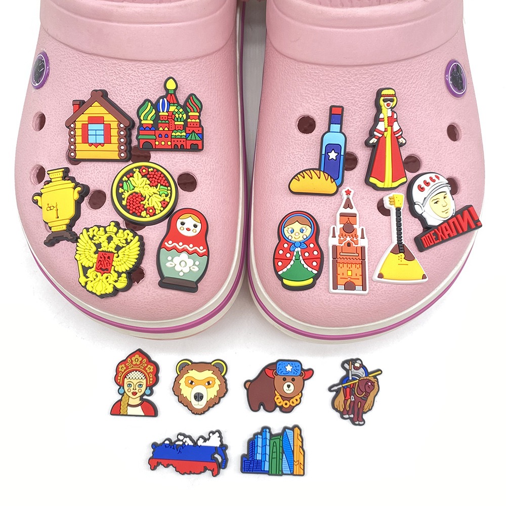 Travel Accessories Present - 新入荷 1-18個入り 聖ワシリヤ大聖堂 ロシア風 シューズチャーム ベア