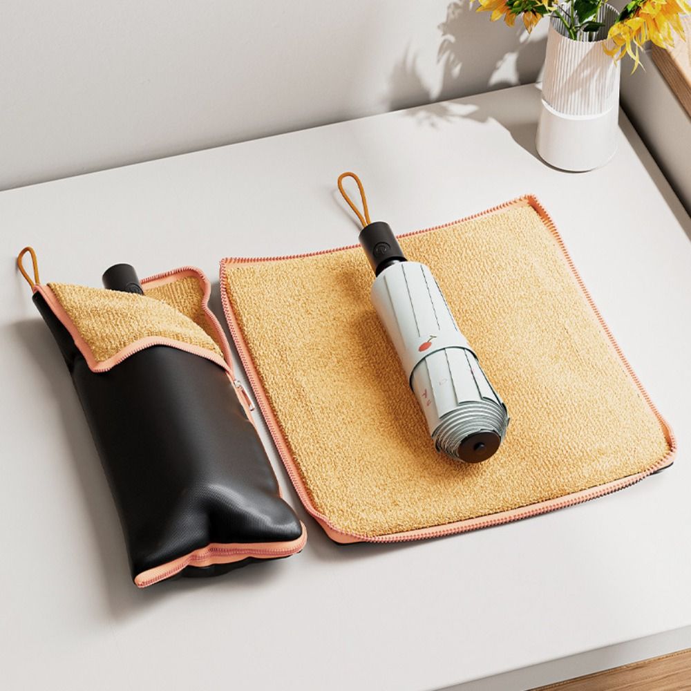Travel Umbrella Compact - 吸水性のある濡れた傘バッグ、再利用可能な携帯用傘収納カバー、ハンドル付き傘キャリーケース、旅行用