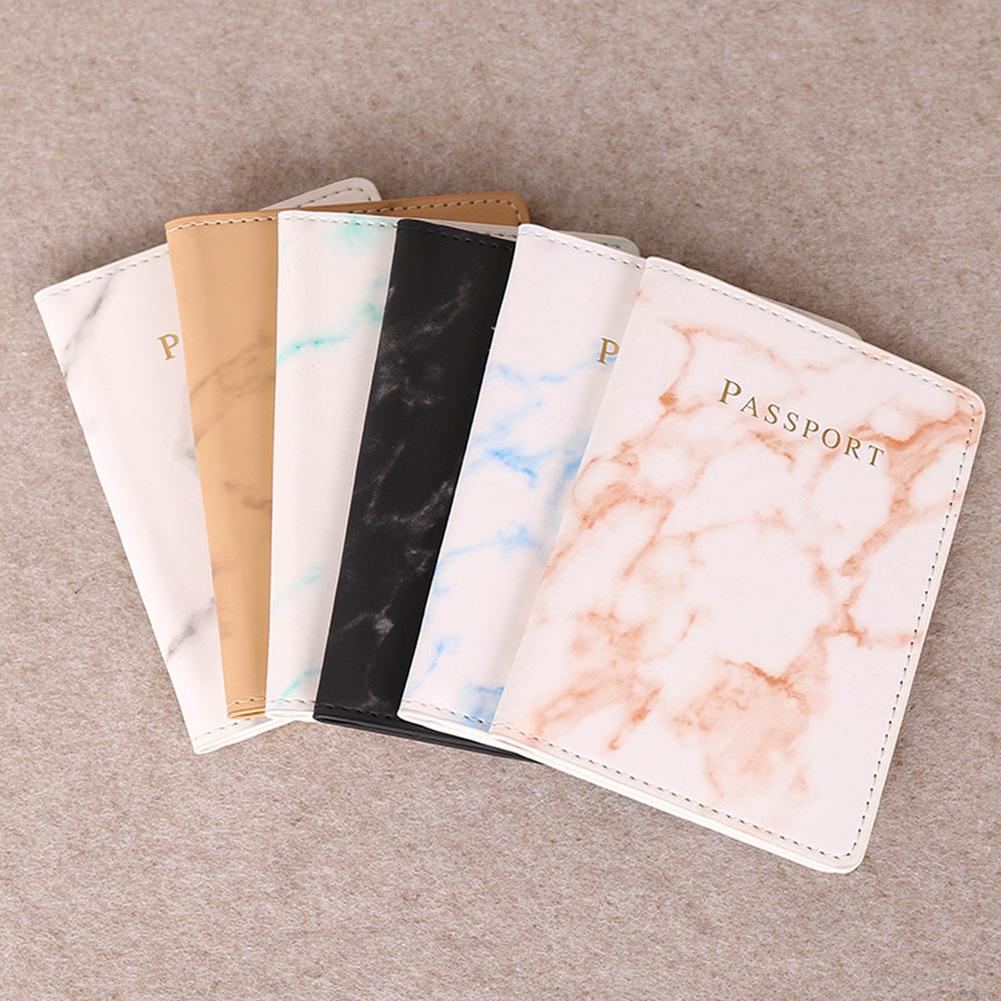 Travel Accessories Pouch For Men - 男性と女性のためのPUレザーパスポートカバー、旅行パスポートホルダー、クレジットカードパケット、財布、ポーチバッグ、トラベルポーチ、大理石スタイル、ファッション
