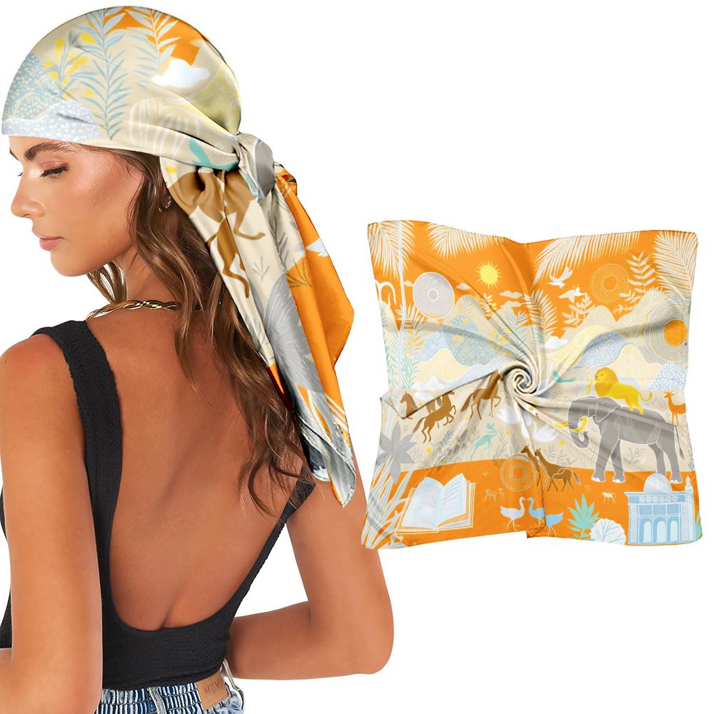 Travel Accessories Present - ヴィンテージローズフラワーパターンシルクショール 90 * 90 センチメートルロマンチックな女性の日常旅行パーティーヘッドラップネックスカーフバッグアクセサリー