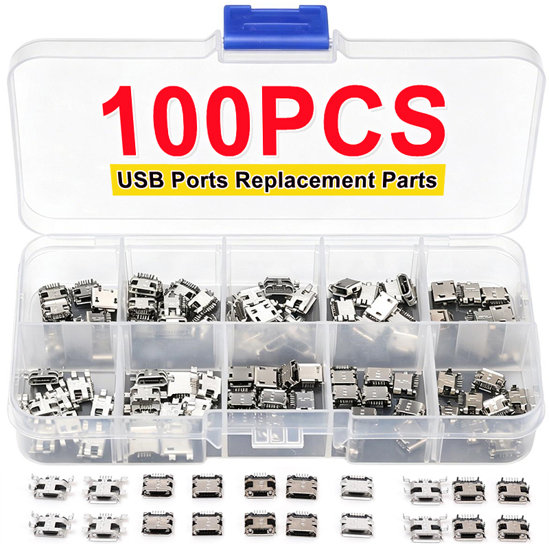 Travel Plug Type C - 100個/パック 10種類 女性用 5ピン DIPタイプ C