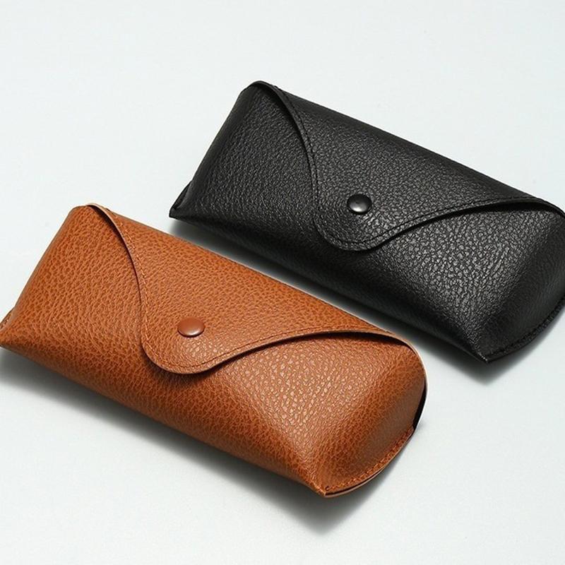 Travel Accessories Pouch For Men - PUレザーサングラスケース コンパクトで柔らかいメガネポーチ 男女兼用 旅行用アクセサリー