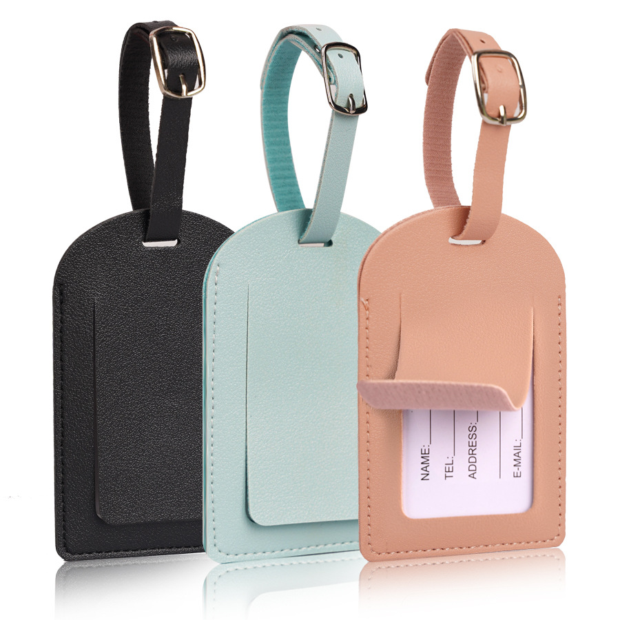 女性男性用荷物タグ PUレザー旅行用品スーツケースIDアドレ - Travel Accessories Sale のレビューと価格