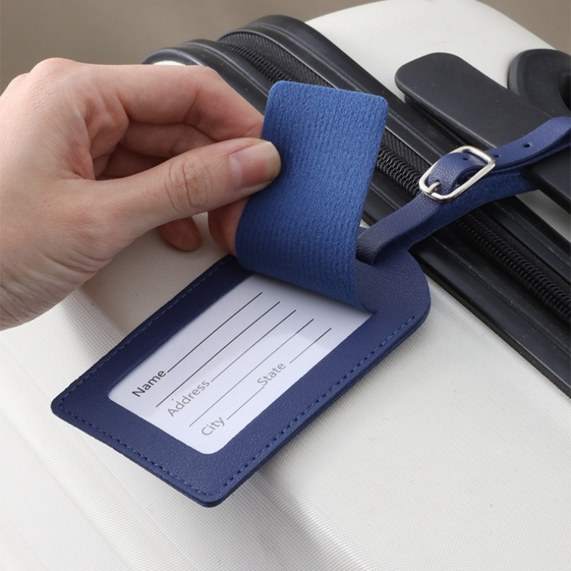 女性男性用荷物タグ PUレザー旅行用品スーツケースIDアドレ - Travel Accessories Sale のレビューと価格