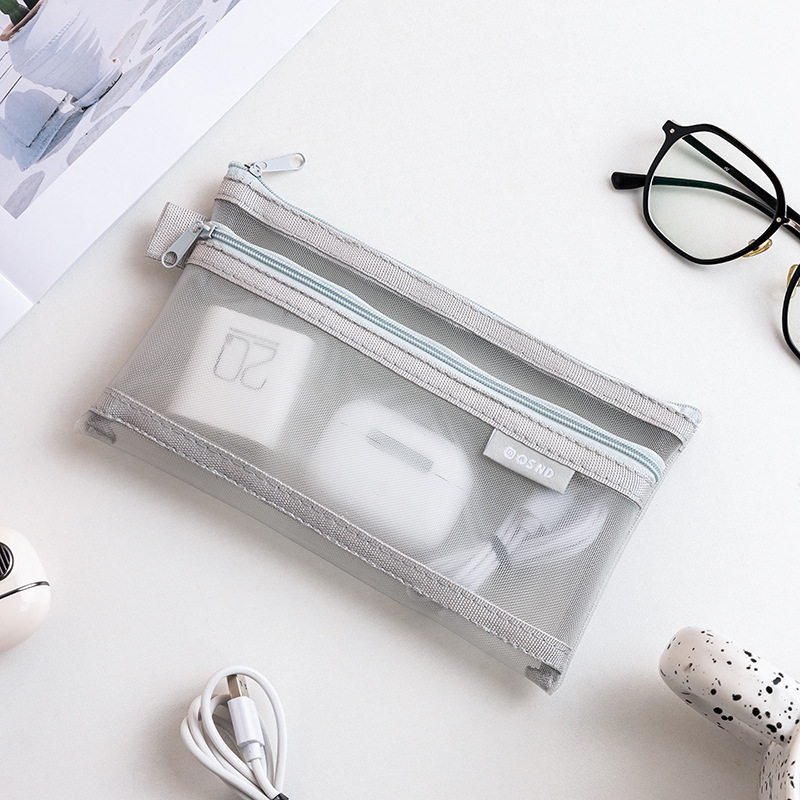 透明メッシュデータケーブル収納バッグデスクトップ収納バッグコ - Cable Organizer Travel のレビューと価格