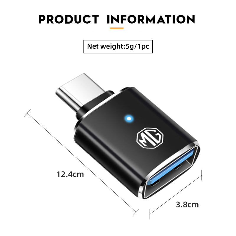 車載LEDタイプC-USB 3.0アダプターケーブルコンバー - Travel Plug Type C のレビューと価格