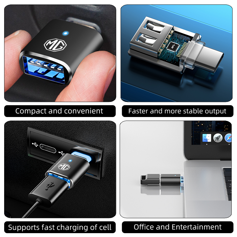 車載LEDタイプC-USB 3.0アダプターケーブルコンバー - Travel Plug Type C のレビューと価格