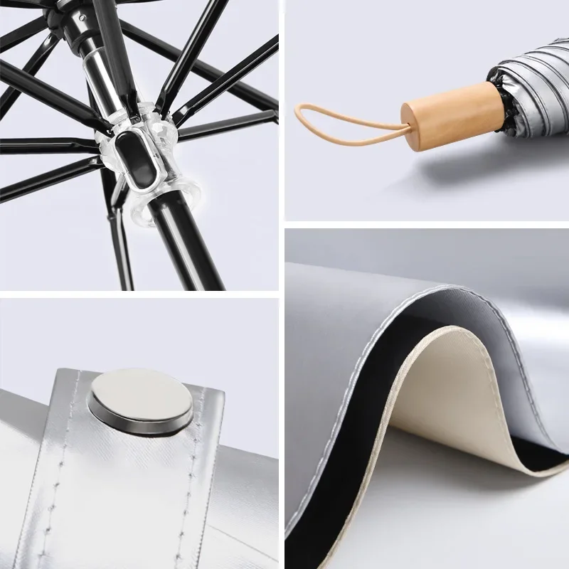 チタンシルバー コンパクト傘 自動折りたたみ 男女兼用 UP - Travel Umbrella Compact のレビューと価格