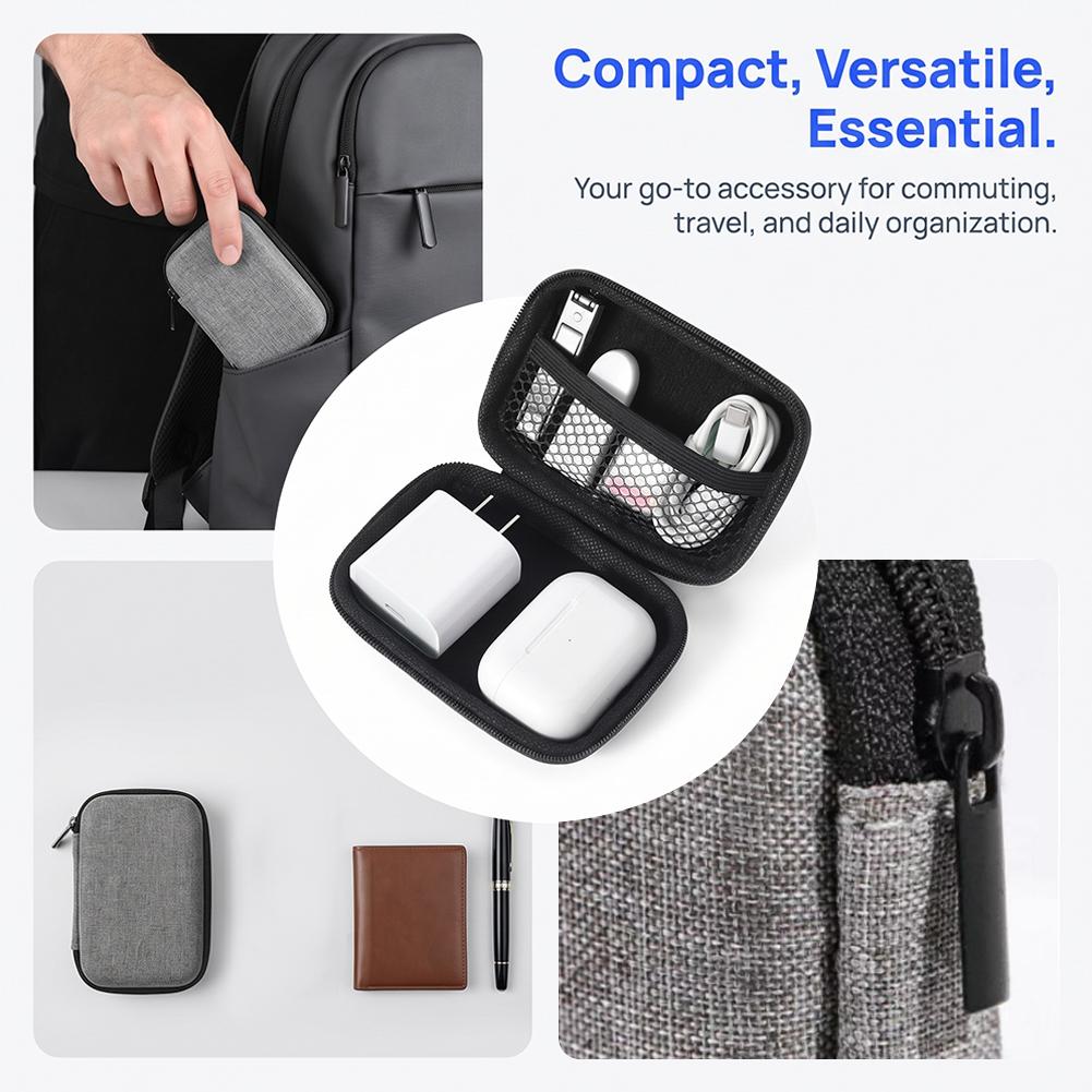ビジネスヘッドフォンバッグポータブルジッパーイヤホン収納バッ - Cable Organizer Travel のレビューと価格