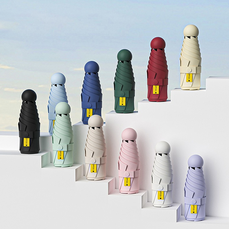5つ折り超軽量日傘 プロテブル手動コンパクトトラベルミニ傘  - Travel Umbrella Compact のレビューと価格