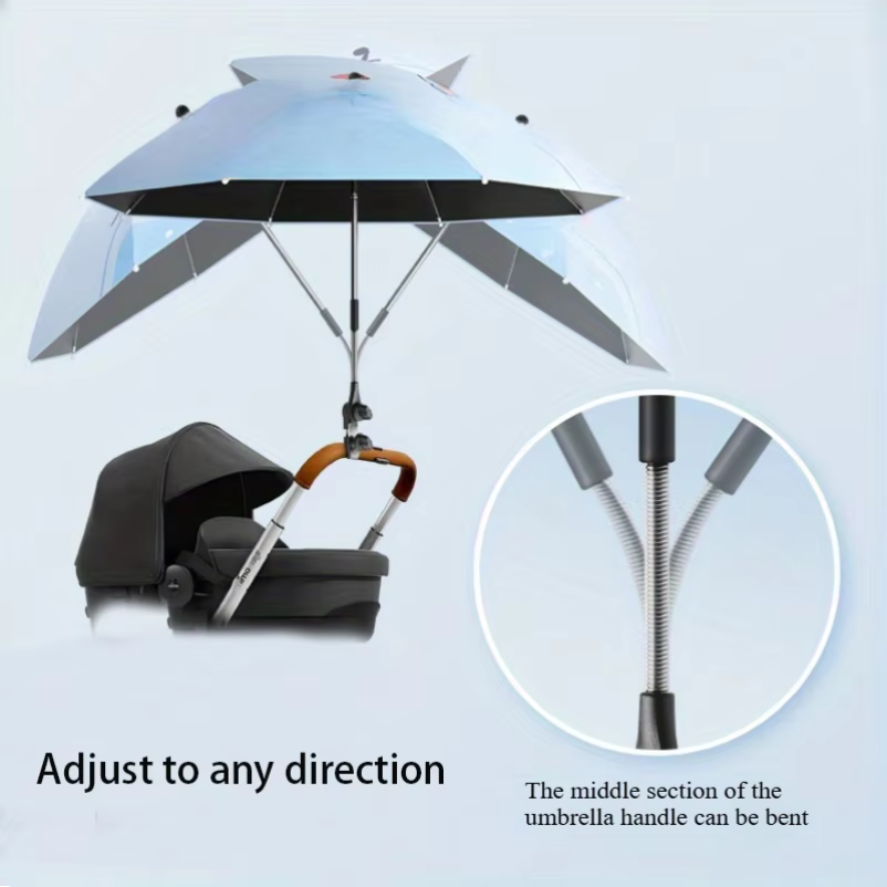 屋外用車用傘 クランプ式取り付け金具付き ベビーカー＆ペット - Travel Umbrella Compact のレビューと価格