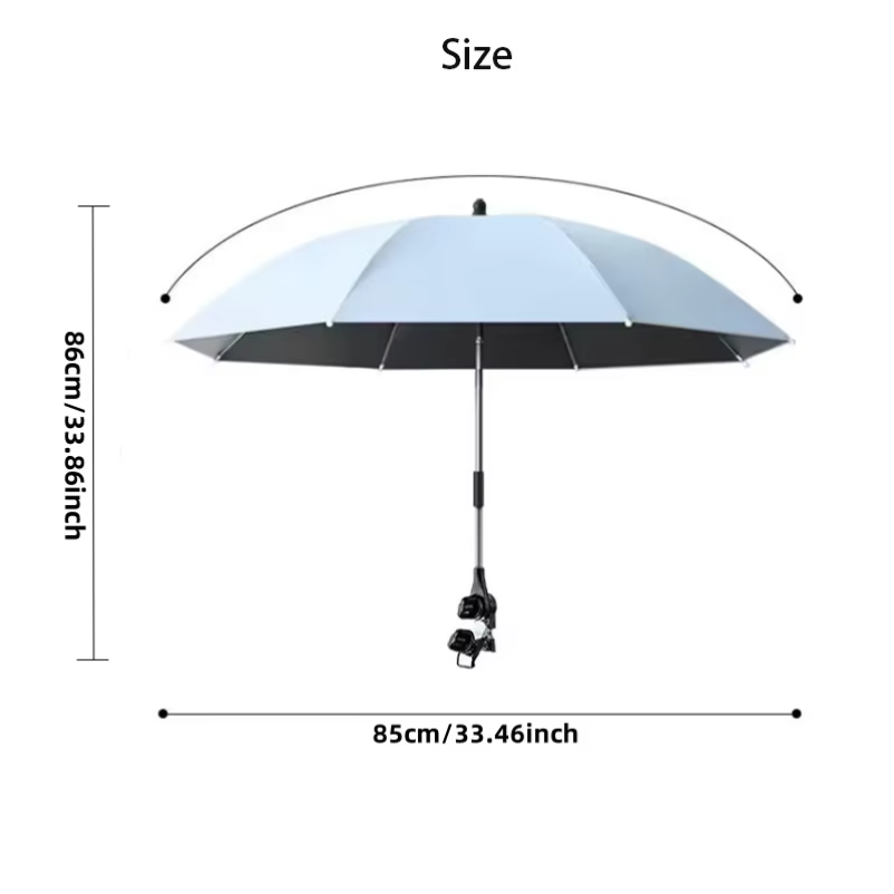 屋外用車用傘 クランプ式取り付け金具付き ベビーカー＆ペット - Travel Umbrella Compact のレビューと価格