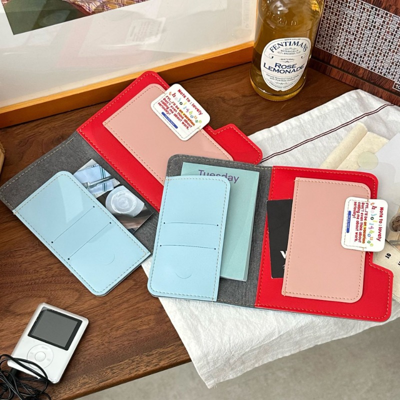 Ins カラーブロック パスポートホルダー 多機能 トラベル - Travel Accessories Pouch For Men のレビューと価格