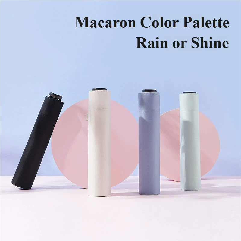 超軽量羽根傘 ブラックラバー日傘 三つ折り傘 晴雨兼用ペンシ - Travel Umbrella Compact のレビューと価格