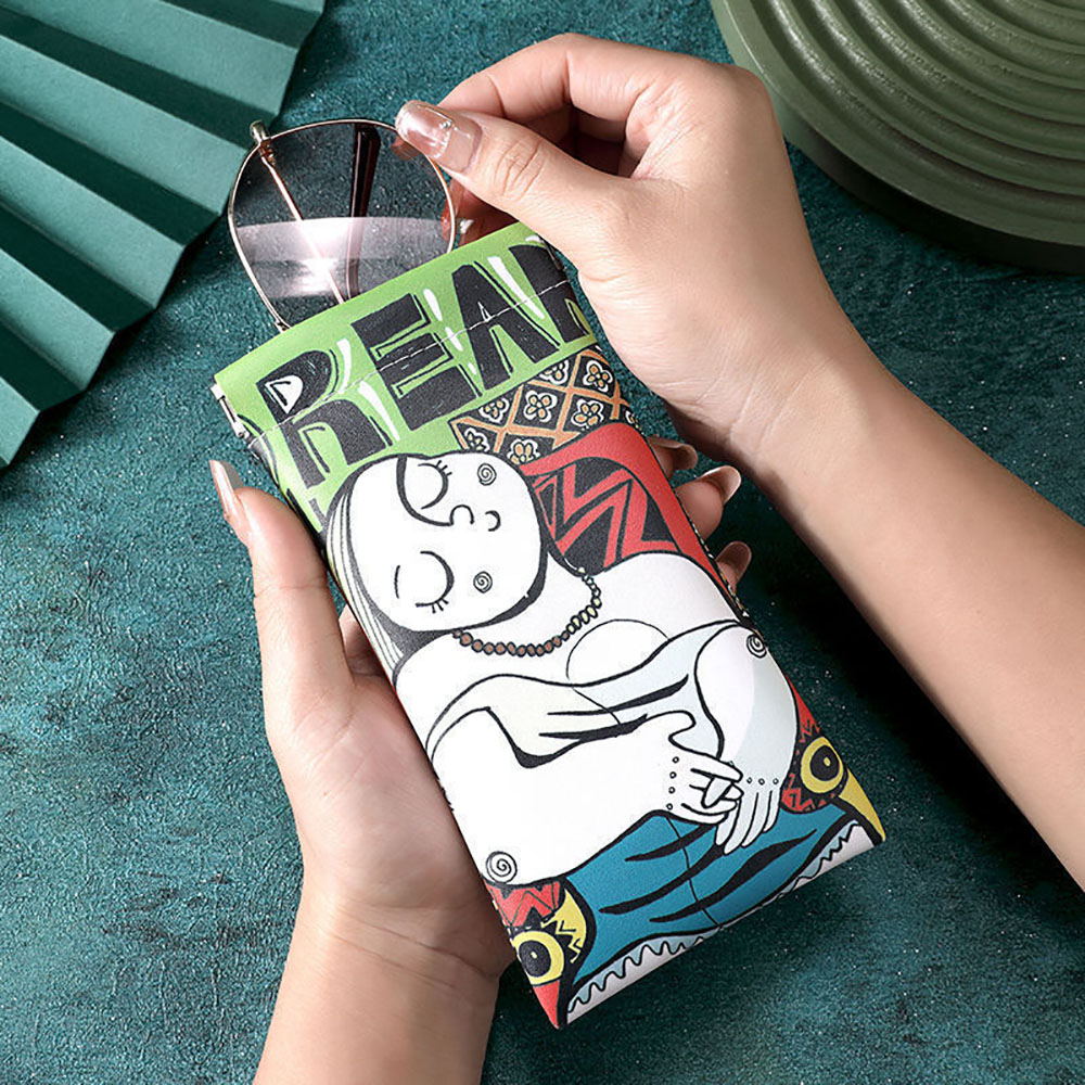 漫画サングラスケース PU レザー芸術的な落書き眼鏡ポーチ耐 - Travel Accessories Pouch For Men のレビューと価格