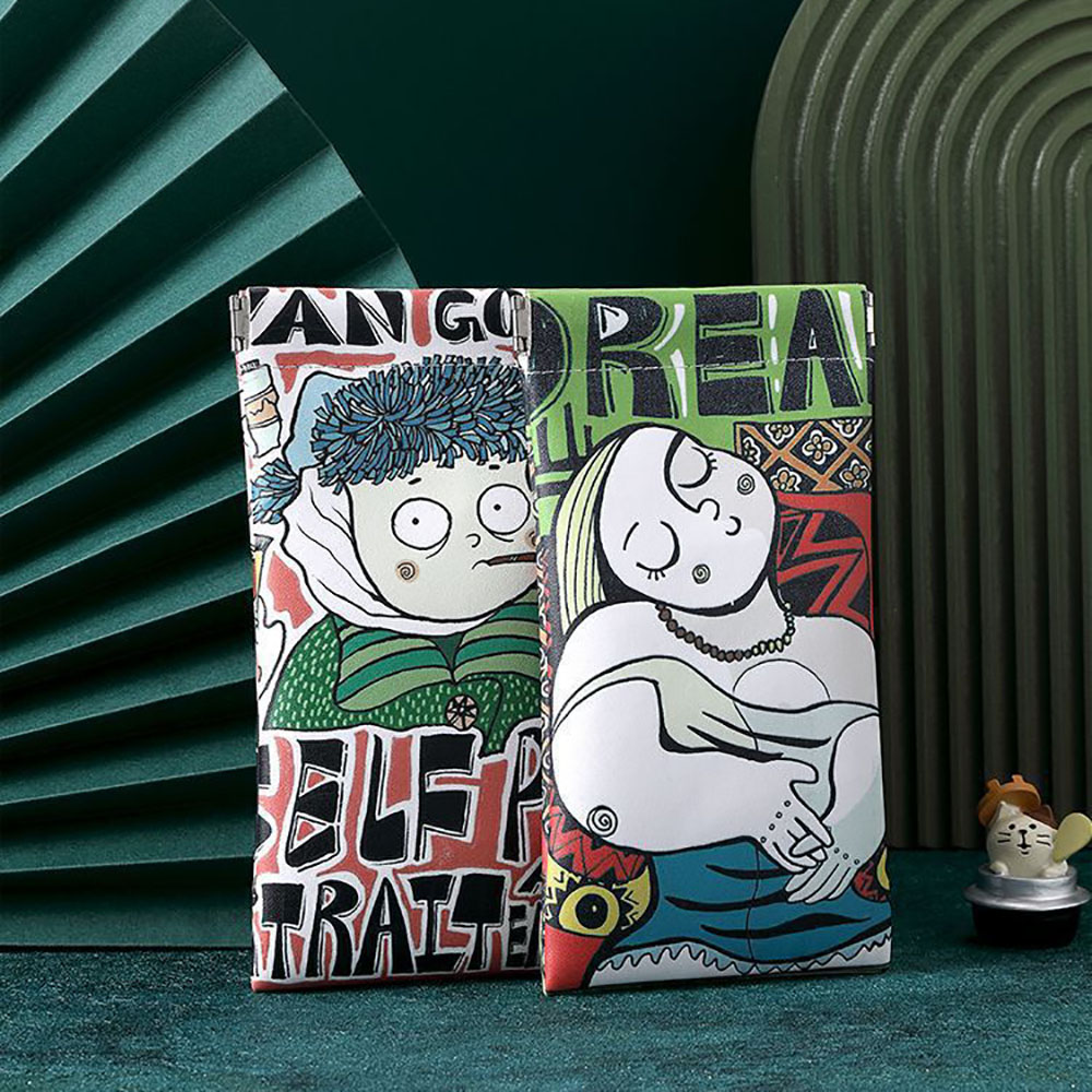 漫画サングラスケース PU レザー芸術的な落書き眼鏡ポーチ耐 - Travel Accessories Pouch For Men のレビューと価格