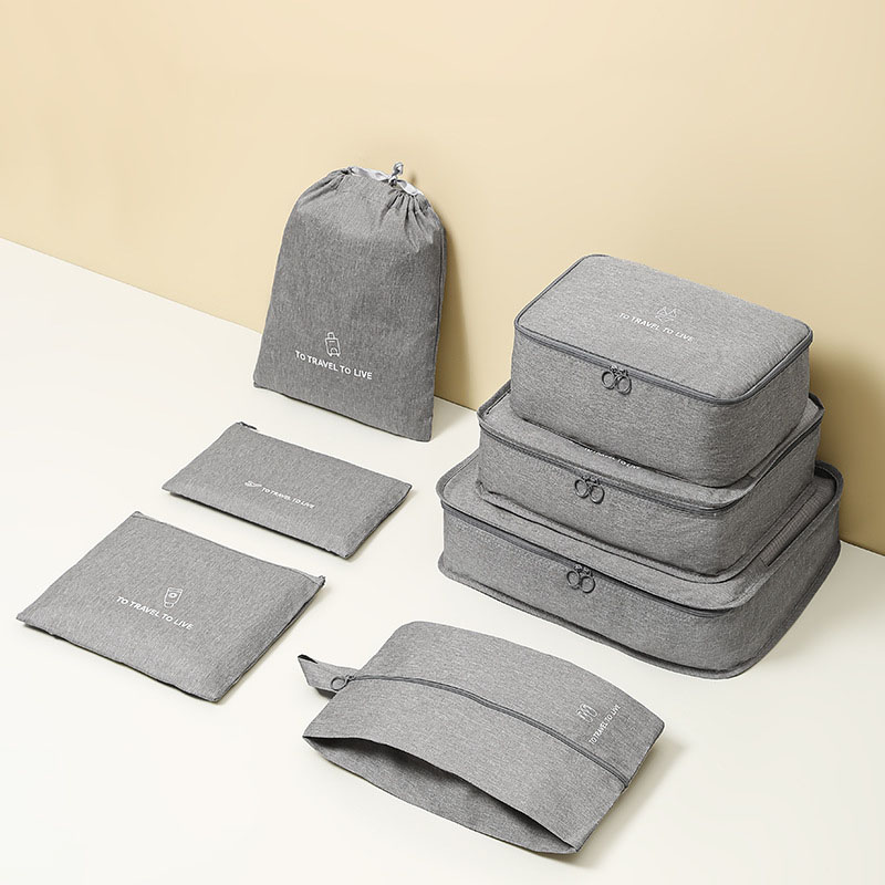7ピース旅行用パッキングキューブセット 男女兼用 防水荷物整 - Travel Accessories Pouch For Men のレビューと価格