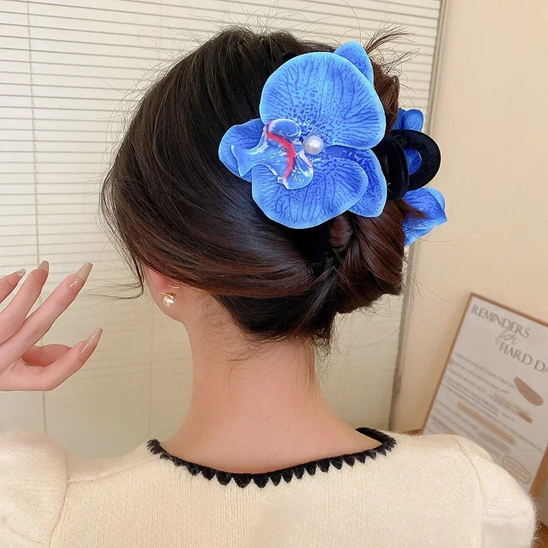 女性用バタフライオーキッドヘアクロー,ボヘミアンクリップ,花 - Travel Accessories Sale のレビューと価格