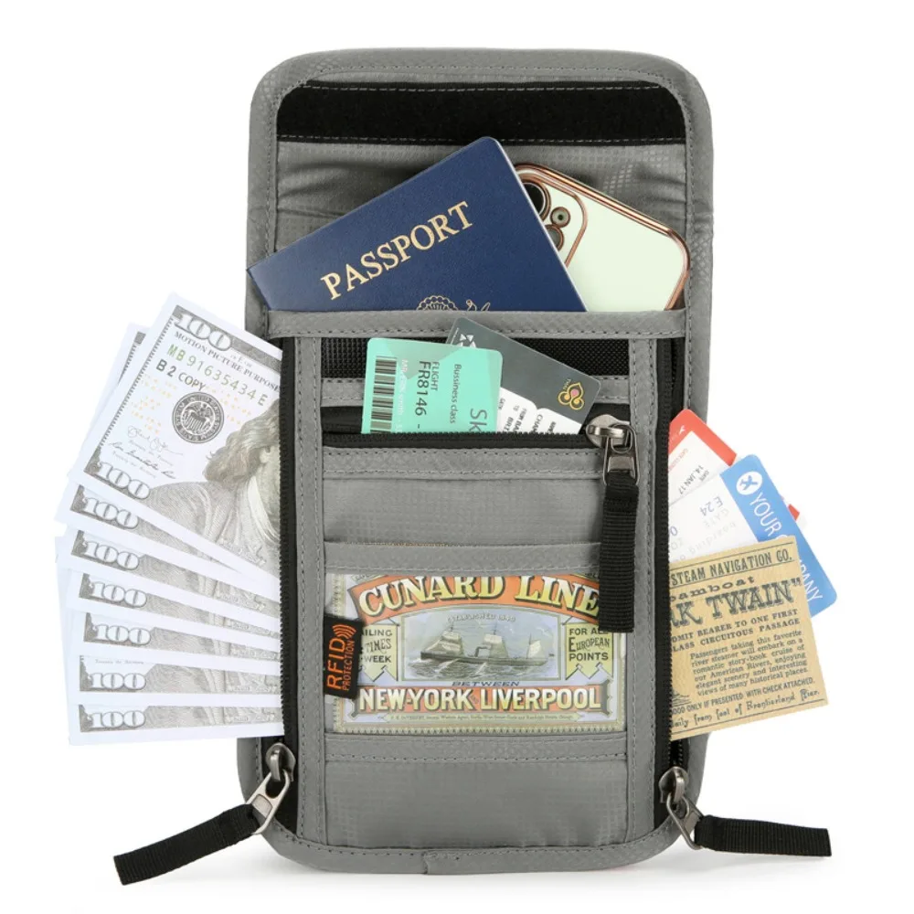 RFIDブロッキング機能付きトラベルネックウォレット、パスポ - Travel Accessories Pouch For Men のレビューと価格