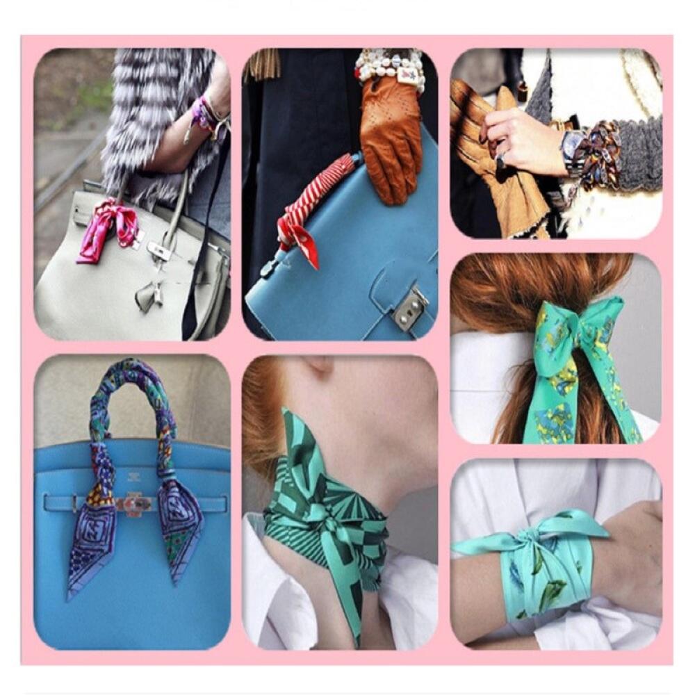 韓国シルクスカーフ ソフトサテンヘアネックスカーフ 女性用  - Travel Accessories Present のレビューと価格