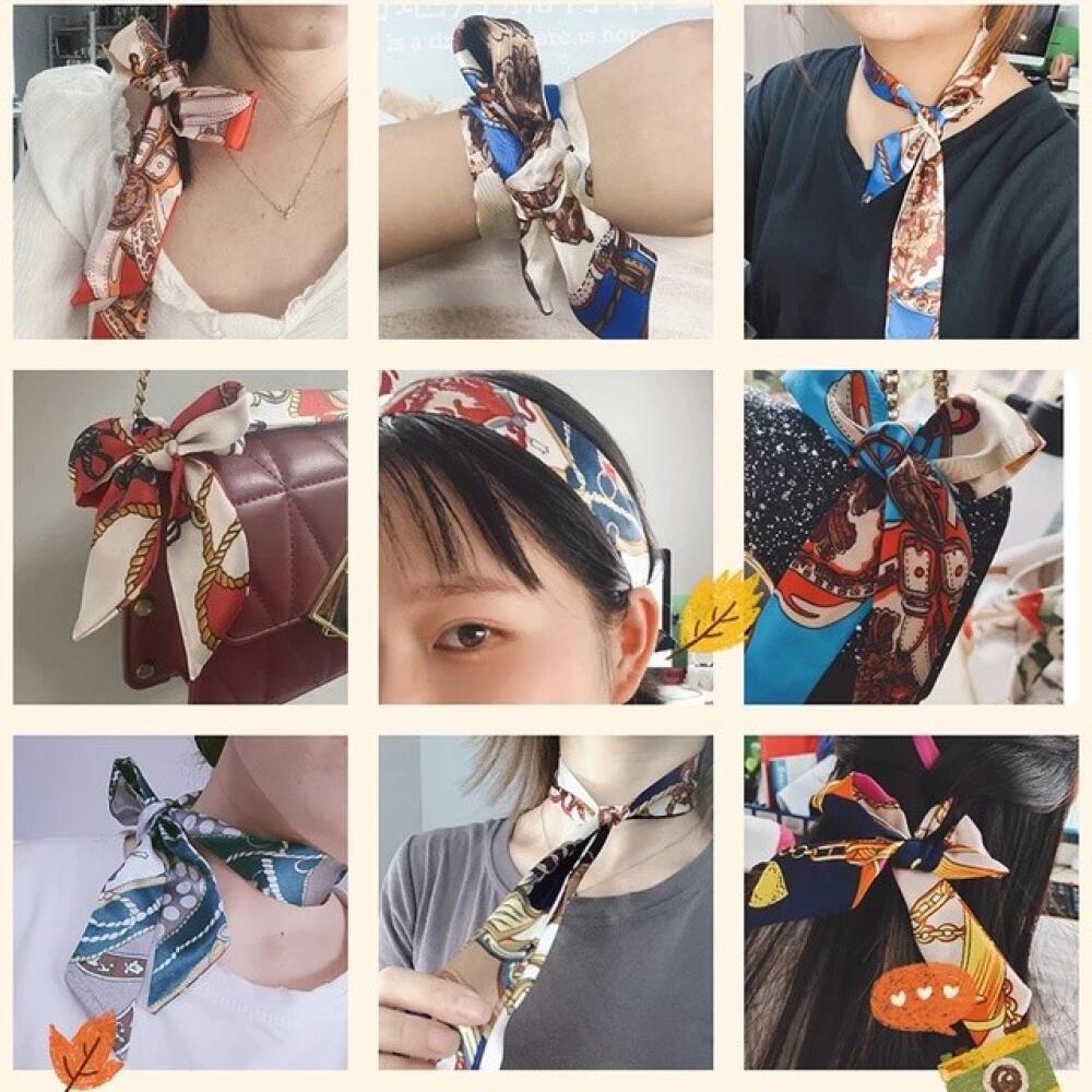 韓国シルクスカーフ ソフトサテンヘアネックスカーフ 女性用  - Travel Accessories Present のレビューと価格