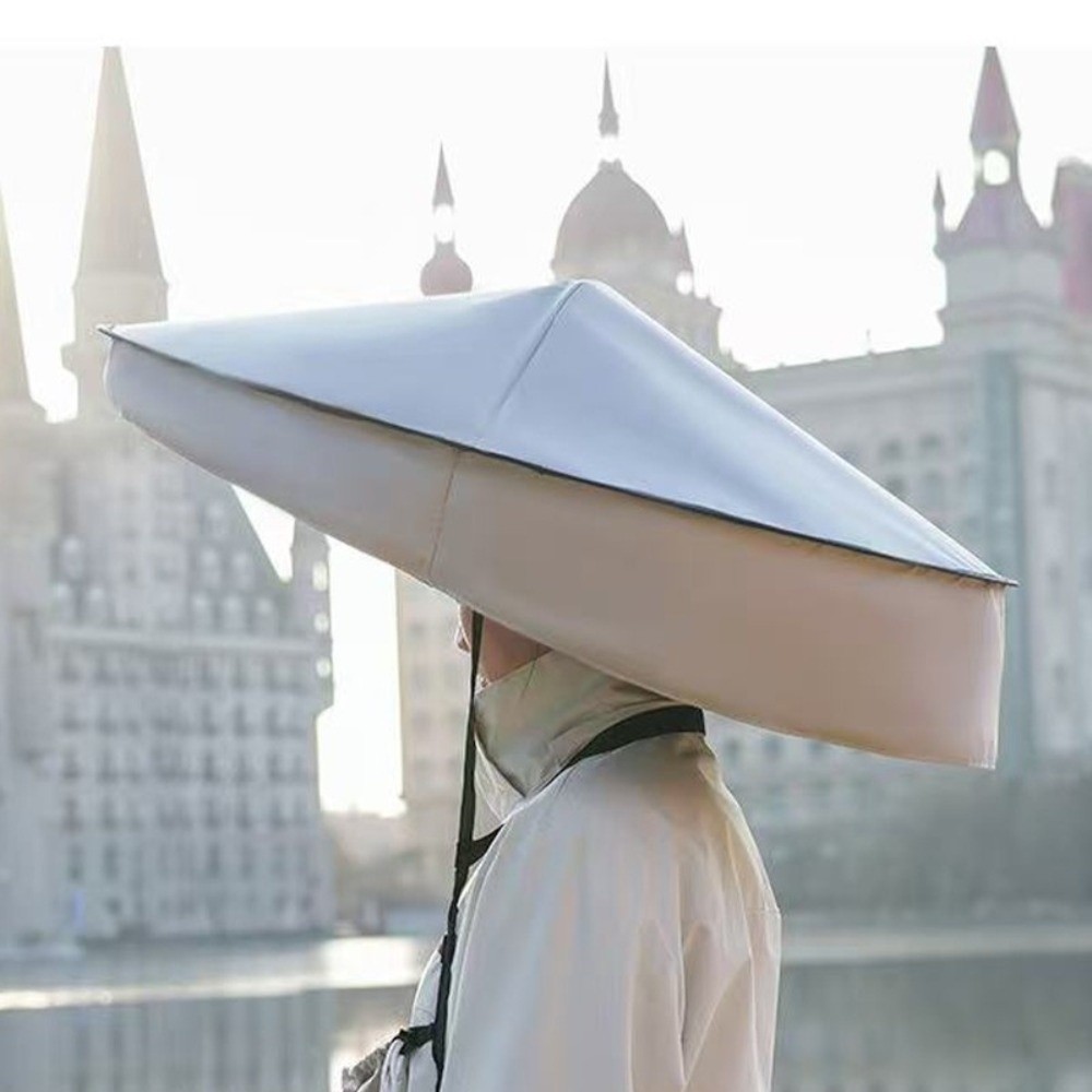 旅行用ナイロンハンズフリー傘帽子、雨よけポンジー素材日よけキ - Travel Umbrella Compact のレビューと価格