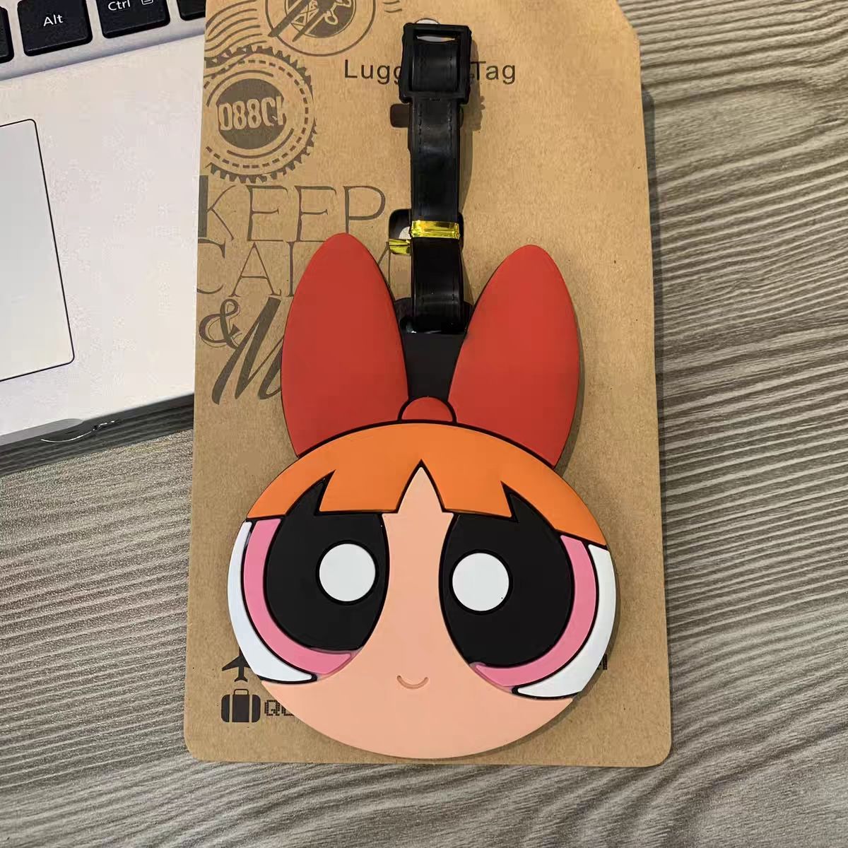 アニメパワーパフガールズバッグペンダントかわいい漫画風荷物タ - Travel Accessories Sale のレビューと価格