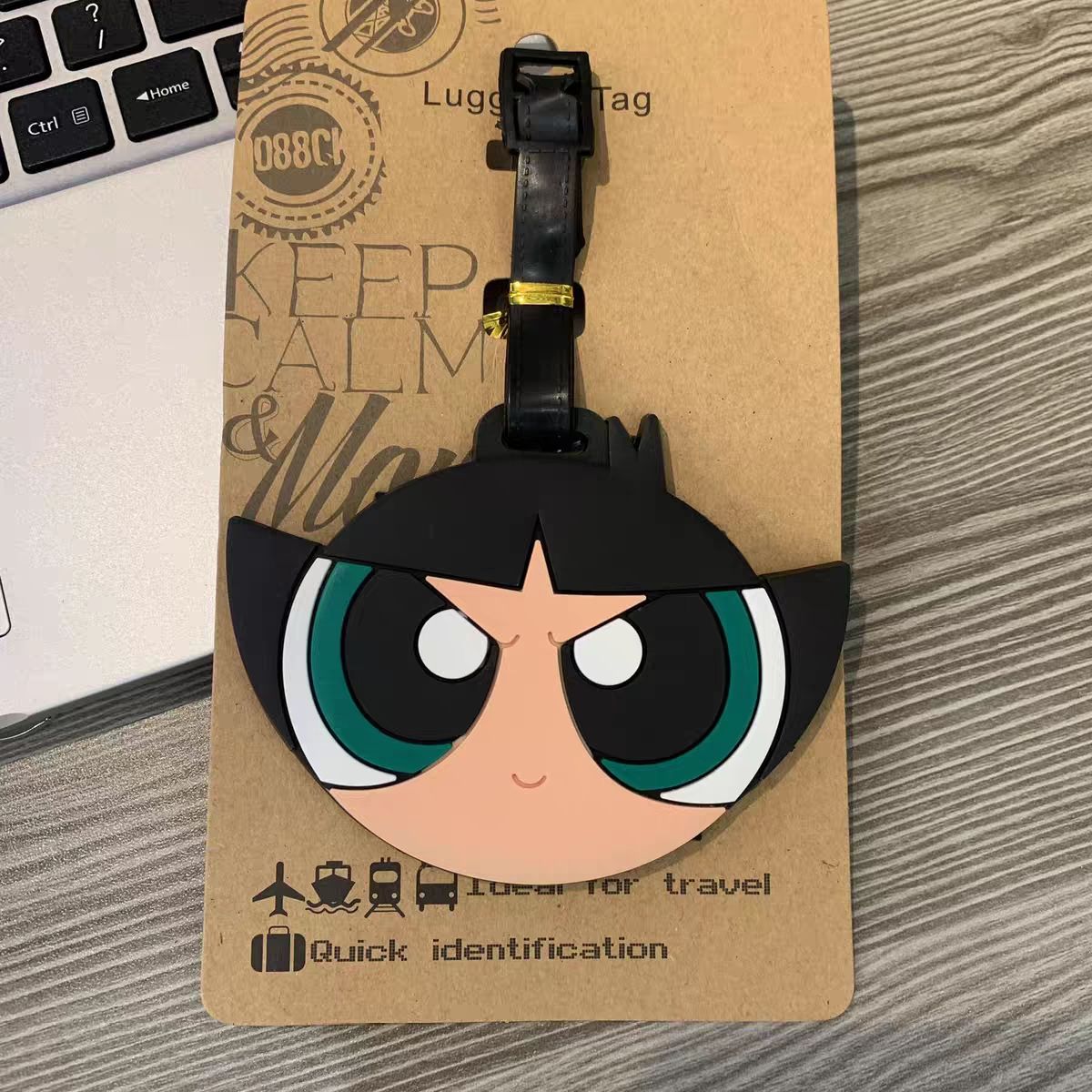 アニメパワーパフガールズバッグペンダントかわいい漫画風荷物タ - Travel Accessories Sale のレビューと価格