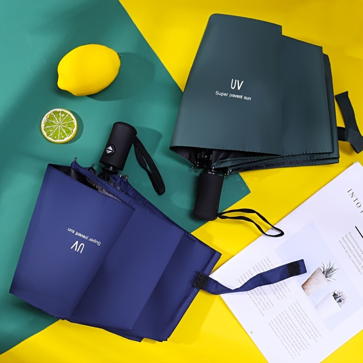 8本骨特大ソリッドカラー自動開閉傘 - 耐久性、防水性、軽量 - Travel Umbrella Compact のレビューと価格