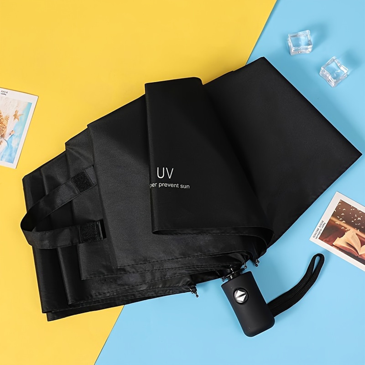 8本骨特大ソリッドカラー自動開閉傘 - 耐久性、防水性、軽量 - Travel Umbrella Compact のレビューと価格
