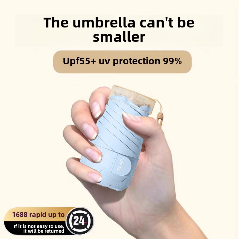ポケット付きミニ防風傘,ダブルボーン,UV保護,ポータブル, - Travel Umbrella Compact のレビューと価格