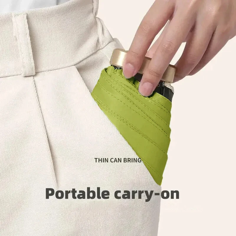 1Pc 55% オフミニ日傘ポケット雨傘ビニール折りたたみ  - Travel Umbrella Compact のレビューと価格