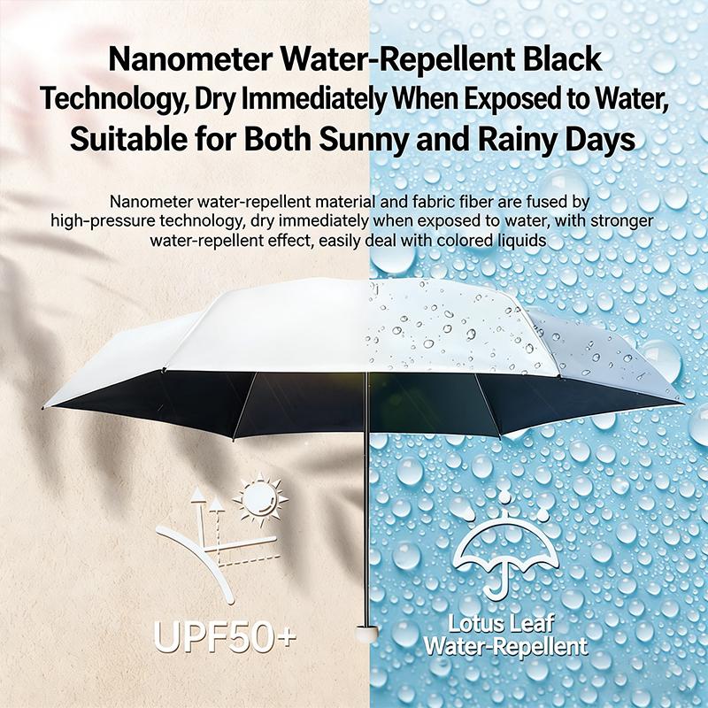 トラベルサイズカプセル傘 UPF50+ ダブルレイヤー日除け - Travel Umbrella Compact のレビューと価格