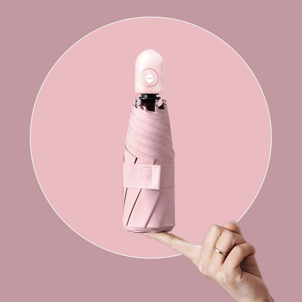 軽量自動開閉ポケット傘 UVカット 無地 二役折りたたみ傘  - Travel Umbrella Compact のレビューと価格