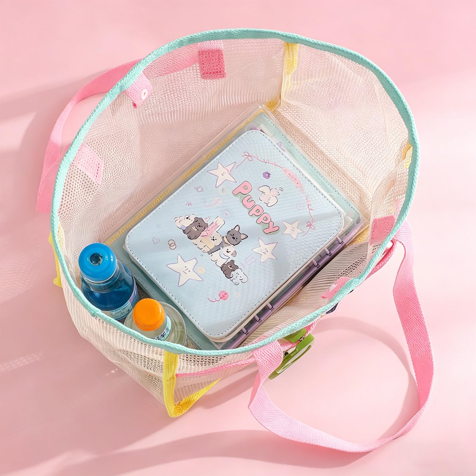 女性用ビーチバッグ カラフルな折りたたみ式ネットサンドトート - Travel Accessories Us のレビューと価格