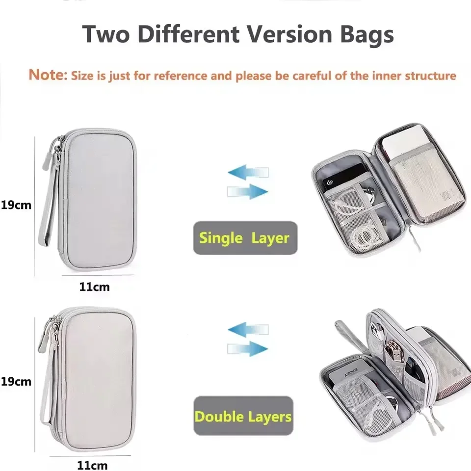 トラベルケーブルバッグ ポータブルデジタル収納ポーチ 充電器 - Cable Organizer Travel のレビューと価格