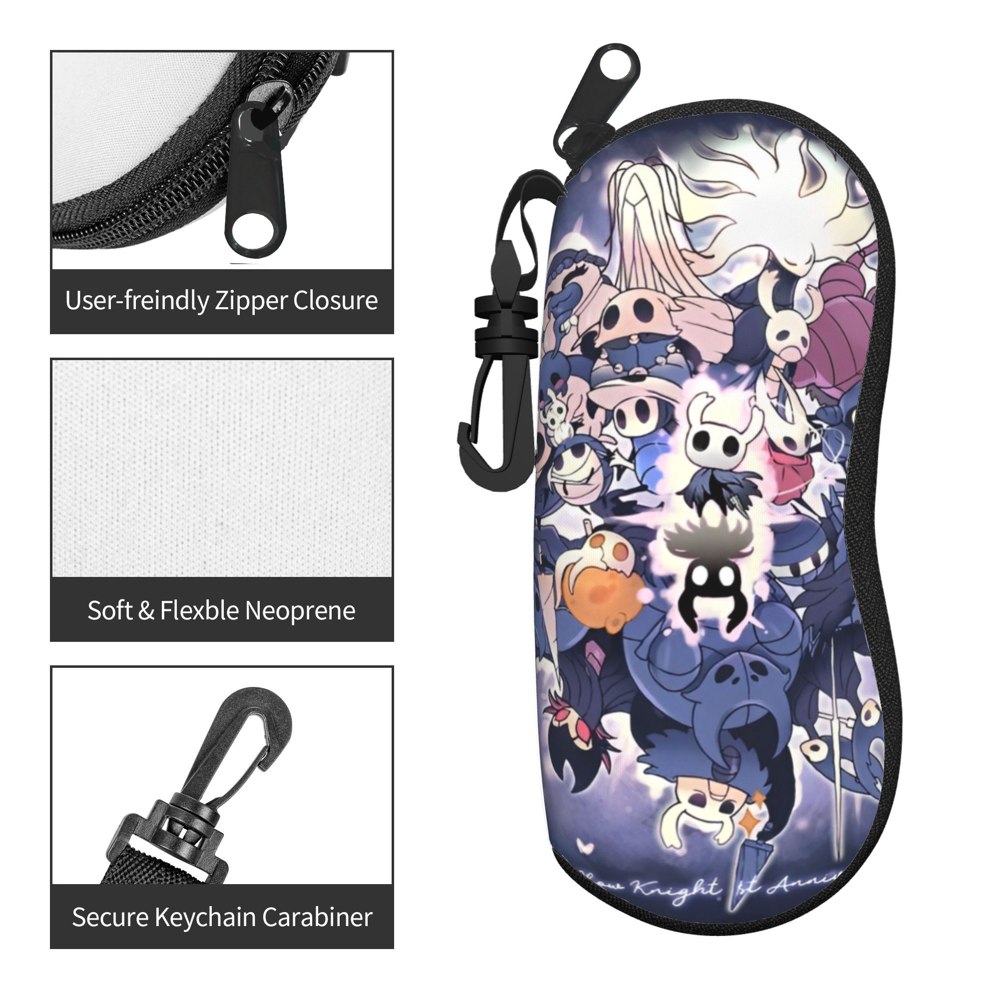 ホロウナイトメガネケースカバーゲーム面白い漫画トラベルサング - Travel Accessories Pouch For Men のレビューと価格