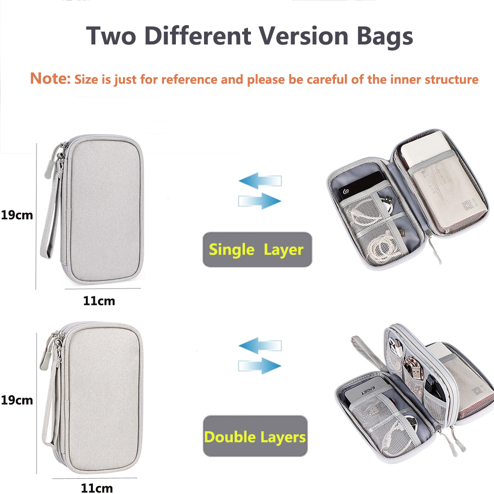 多機能メイクアップバッグケーブルイヤホンアクセサリー収納バッ - Cable Organizer Travel のレビューと価格