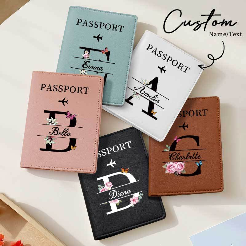 パーソナライズされたブラウンパスポートホルダー カスタムネー - Travel Accessories Present のレビューと価格