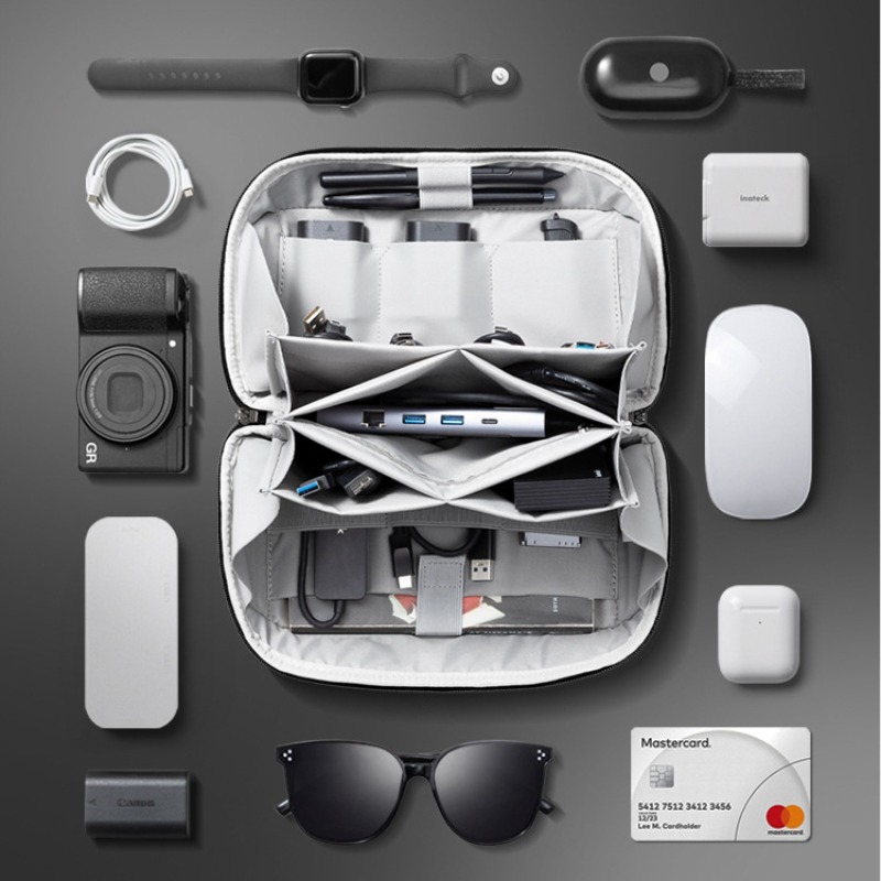 デジタル収納バッグ ケーブル USB ドライブ用 ポータブル - Cable Organizer Travel のレビューと価格