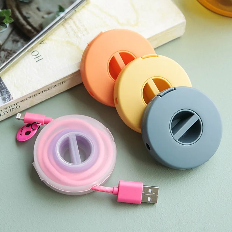 1-3 個のラウンド収納ケーブルワインダーポータブル充電器コ - Cable Organizer Travel のレビューと価格