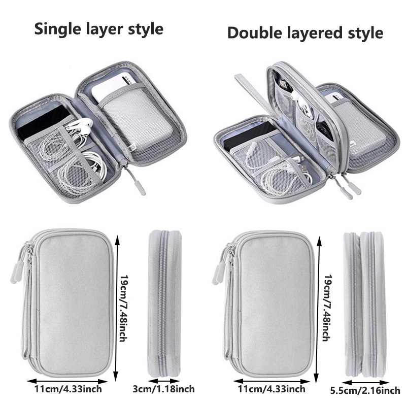 多色ポータブルトラベルデジタル収納バッグ - 充電器、USB - Cable Organizer Travel のレビューと価格